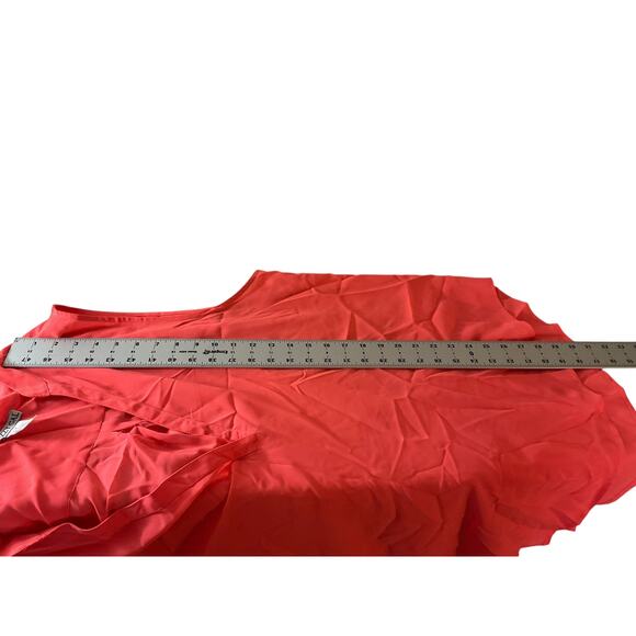 Dizzy Gal Women's 3X Orange Blouse Top Plus V-Neck Lightweight - Picture 7 of 8